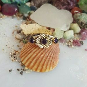 Amethyst Cabochon Ring Sterling